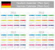 2011-2014 Type-1 German Calendar Mon-Sun 2011-2014 Type-1 German Calendar Mon-Sun