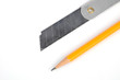 Paper knife and pencil