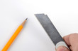 Paper knife and pencil Paper knife and pencil