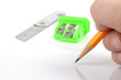 Paper knife and pencil with sharpener Paper knife and pencil with sharpener
