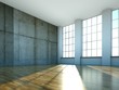 3d Rendering Loft mit Sonnenstrahlen