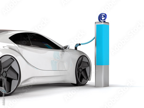 Illustration: Elektroauto Ladestation Elektroauto Ladestation