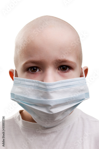Photo: Child in medicine mask Child in medicine mask