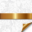 Floral Background with Golden Band Floral Background with Golden Band