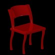 La sedia rossa laccata - The red chair