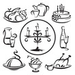 set of dishes