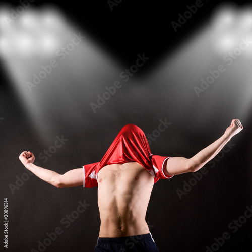 Foto: happy soccer player happy soccer player