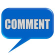 Button blau Ecken rund COMMENT II