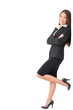 Businesswoman in suit leaning on wall Businesswoman in suit leaning on wall