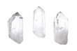 Three quartz crystals