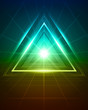 3D abstract triangle tunnel vector background 3D abstract triangle tunnel vector background