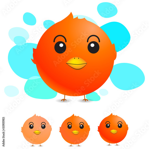 Vector: orange bird orange bird