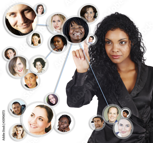 Photo: social network of African American businesswoman social network of African American businesswoman