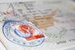 Passport with Cyprus visa and stamps