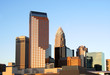 Charlotte, North Carolina, skyline in the afternoon sun.