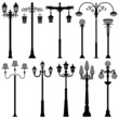 Vector: Lamp Post Lamppost Street Road Light Pole Lamp Post Lamppost Street Road Light Pole
