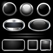 Shiny Web Buttons Metal