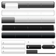 Web Navigation Menu and Buttons (Black)