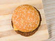 Delicious hamburger with lots of cheddar