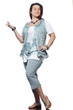 large build caucasian woman spring summer fashion