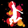 enfant saute couleur jump bonheur