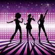 Disco girls vector