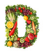 Fruit and vegetable alphabet - letter D Fruit and vegetable alphabet - letter D