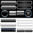 Shiny Web Buttons Mixed Black