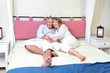 Happy mature couple at home