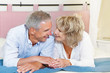 Happy mature couple at home