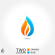 vector business emblem Drop water flame icon
