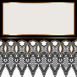 Decorative frame with black lace