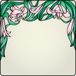Decor glass card with lilies