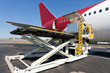 Loading cargo plane Loading cargo plane