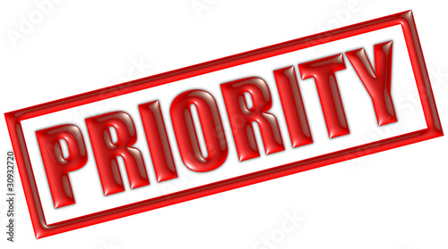 Illustration: Stempel rot PRIORITY Stempel rot PRIORITY