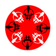 Martial arts vector sign