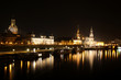 Elbufer in Dresden bei Nacht