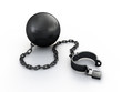 Open prisoner shackle