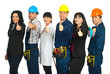 Photo: Six different people careers give thumbs Six different people careers give thumbs