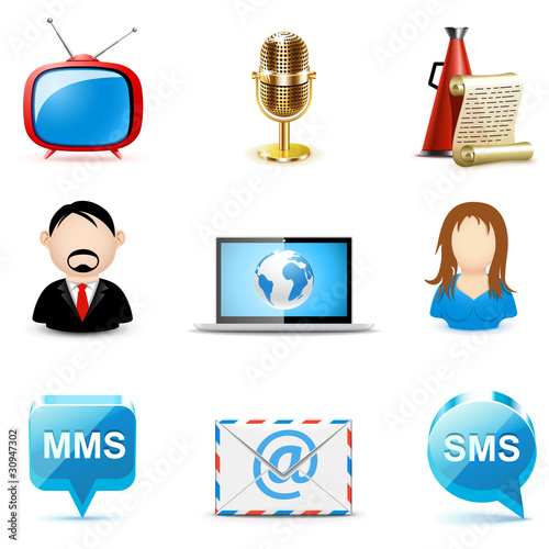 Vector: Social and communication icons | Bella series Social and communication icons | Bella series