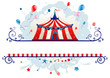 Frame with circus tent