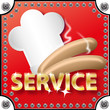 großes schild - service - gastgewerbe
