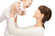 happy mother with adorable baby