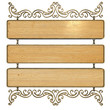 Old wooden signboard. Isolated on white, with clipping path. Old wooden signboard. Isolated on white, with clipping path.