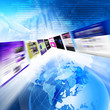 Abstract image of media streams