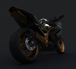 Prototipo Motocicletta nera su sfondo scuro 2