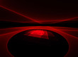 Red geometric surface