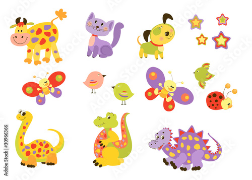 Vector: Set of beautiful baby icons Set of beautiful baby icons