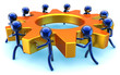 Illustration: Business teamwork dream team. Community efficiency abstract Business teamwork dream team. Community efficiency abstract