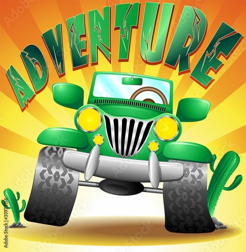 Vector: Jeep Geep Auto Fuoristrada Avventura Adventure-Vector Jeep Geep Auto Fuoristrada Avventura Adventure-Vector